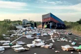 &ldquo;Casi de refilón&rdquo; chocaron dos camiones y murió uno de los conductores, en Ruta Provincial 6