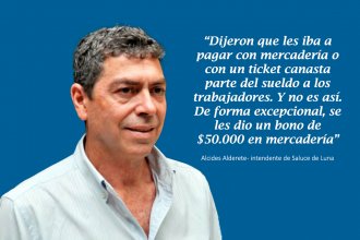 ¿De qué forma pagan el bono alimentario en Sauce de Luna? Lo explica el intendente