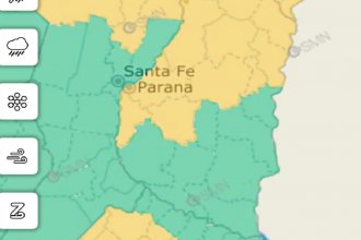 Alerta amarilla para el norte entrerriano: prevén lluvias intensas, ráfagas y posible granizo