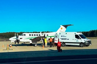 El aeropuerto de Concordia recibió un vuelo que trasladó un paciente a Uruguay