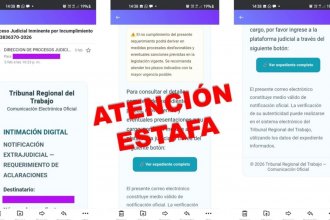 Alertan por nueva modalidad de estafas con presuntas &ldquo;intimaciones electrónicas&rdquo;