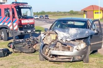 Motociclista murió horas después de violento choque con un automóvil en plena ruta provincial
