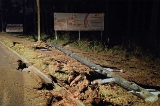 Un fuerte choque contra un poste de media tensión dejó sin luz a la zona norte de Concordia