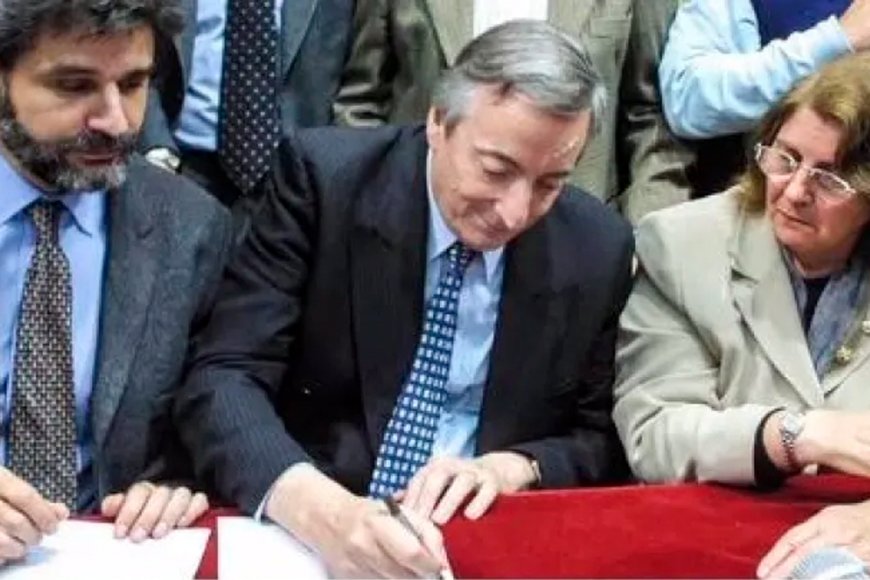 Filmus junto a Kirchner cuando estuvo en Paraná.