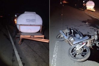 Una menor chocó contra un tráiler sin luces en Ruta 4 y debió ser trasladada al Hospital Masvernat
