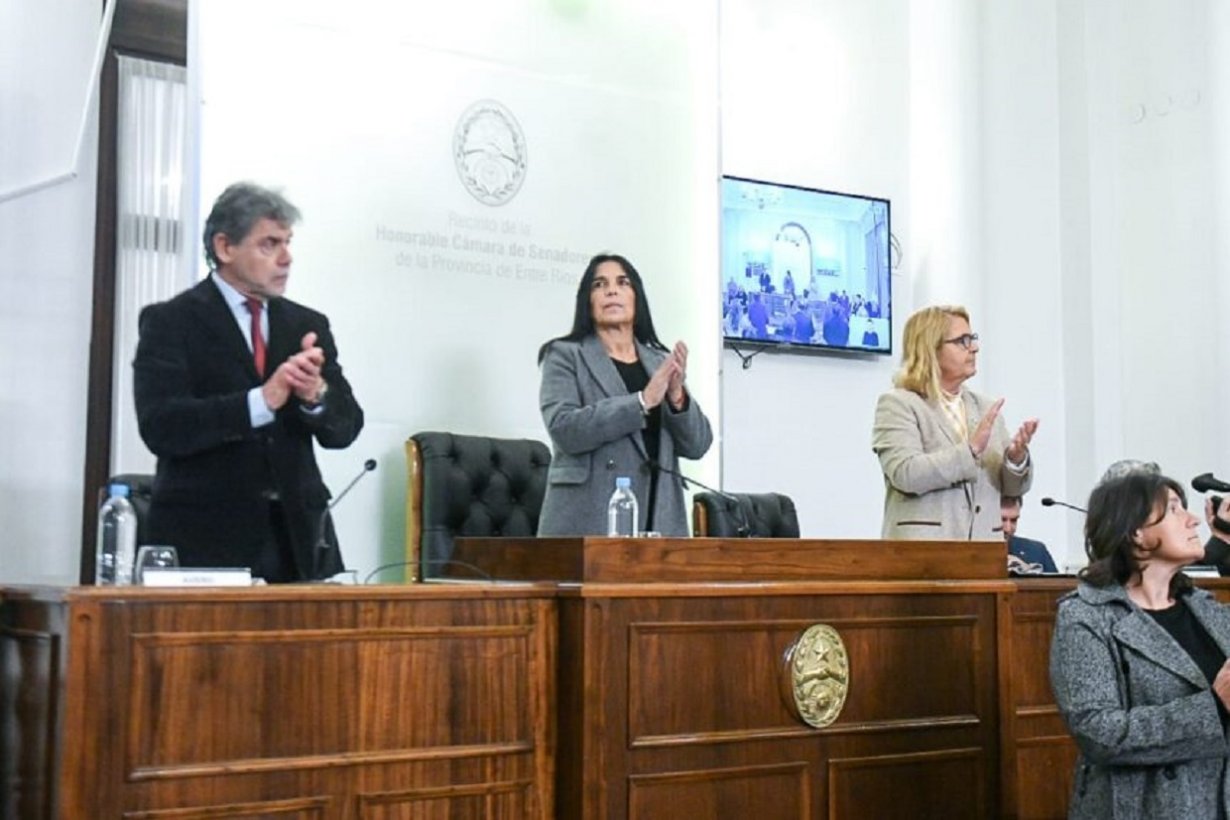 La vicegobernadora presidió la sesión del Senado.