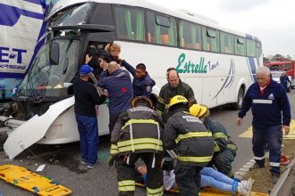 Micro de tour de compras de Concordia protagonizó un grave accidente