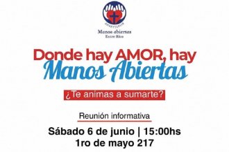 Para fortalecer su labor solidaria, la fundación Manos Abiertas Concordia convoca a nuevos voluntarios