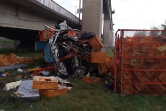 Internaron en grave estado a camionero entrerriano que se accidentó en el puente Zárate - Brazo Largo