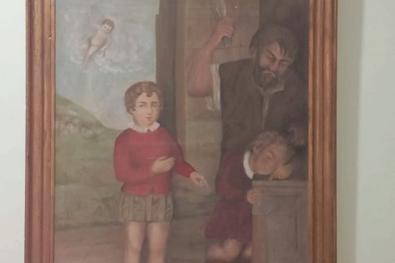 La historia de la primera imagen de los niños mártires que llegó a Colón. No se conoce su autor y ante ella rezaron durante la epidemia del cólera