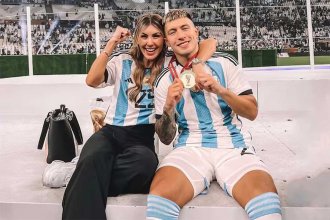 Muriel, la pareja de Lisandro Martínez, tan entrerriana como él y protagonista en las comparsas de Gualeguay