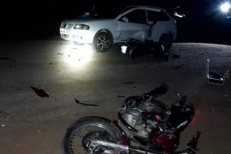 Hubo un complejo siniestro vial que terminó con un motociclista herido de gravedad