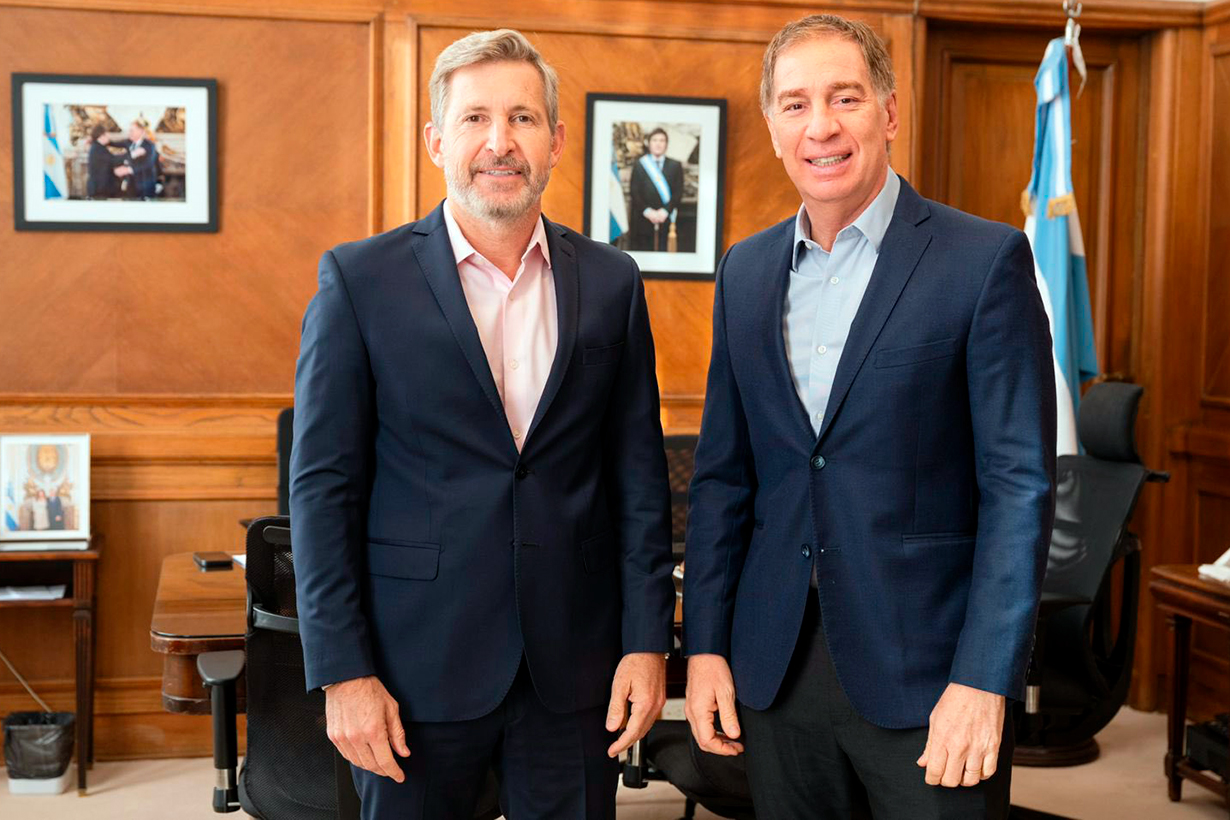 Frigerio con Santilli, el 4 de mayo último.