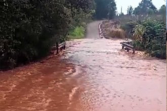 Llovieron más de 200 milímetros en pocas horas en La Aurora y San Javier, en Misiones