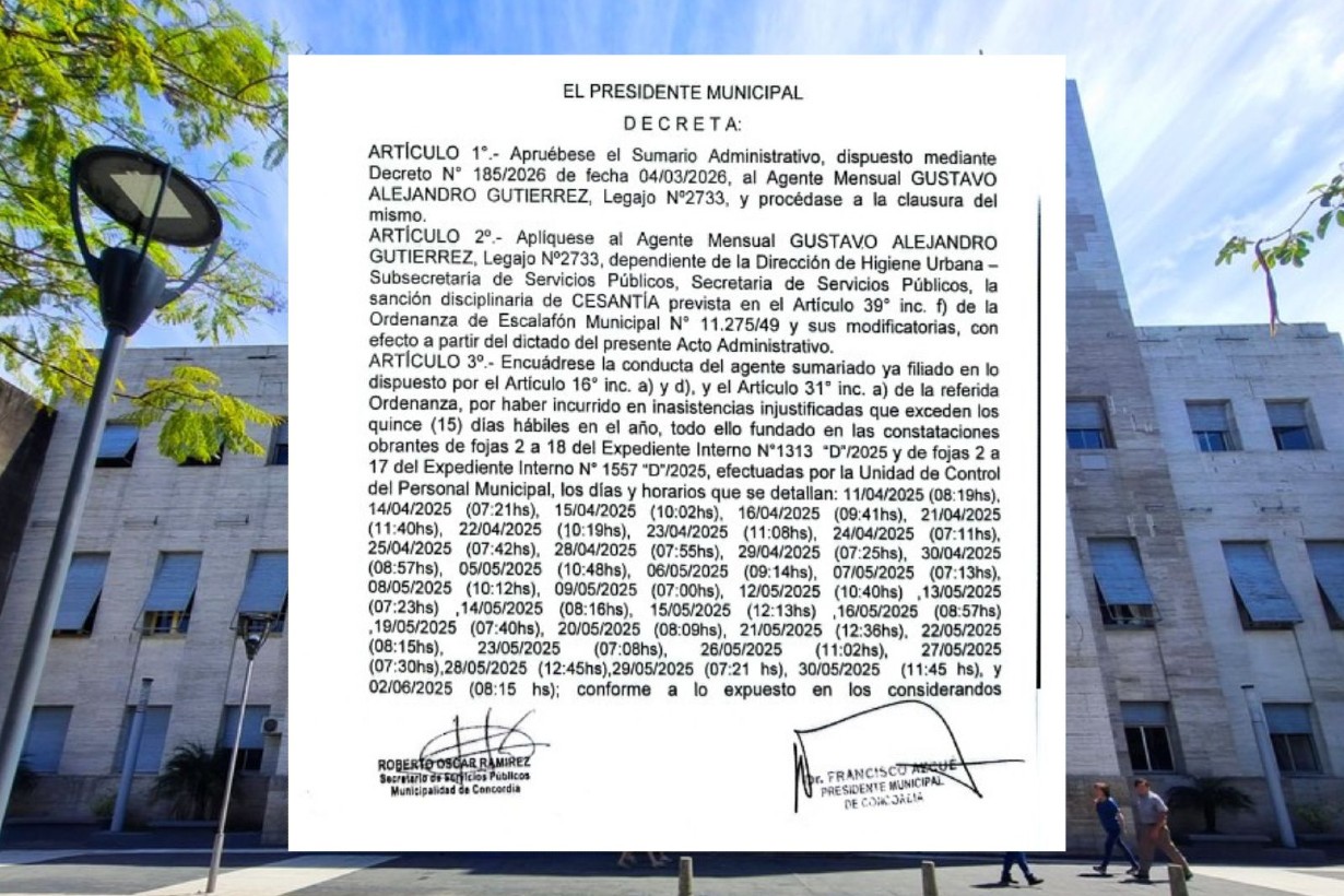 Cesantearon a empleado municipal que atendía una peluquería durante su horario de trabajo - Noticias - Elentrerios.com
