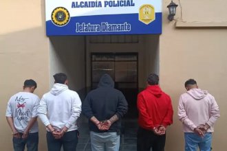 Por el homicidio en Diamante, detuvieron a cinco personas e incautaron armas