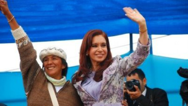 Milagro Sala junto a Cristina Fernández.