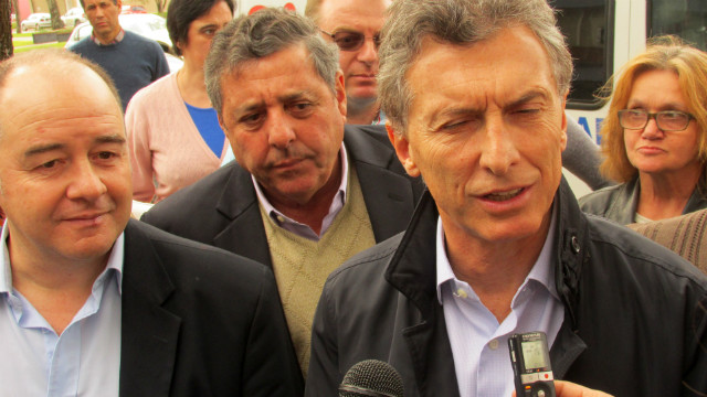 Macri, en su visita a la ciudad jardín en 2015.