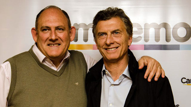 Roberto Niez con Mauricio Macri