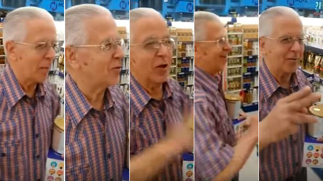 Rivas, en la farmacia (captura de video).