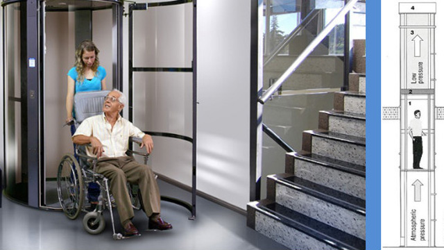 Un elevador para sillas de ruedas fabricado en ER