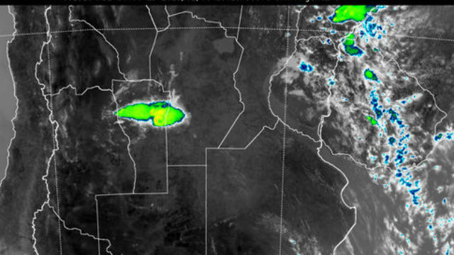 El radar muestra las tormentas sobre la provincia.