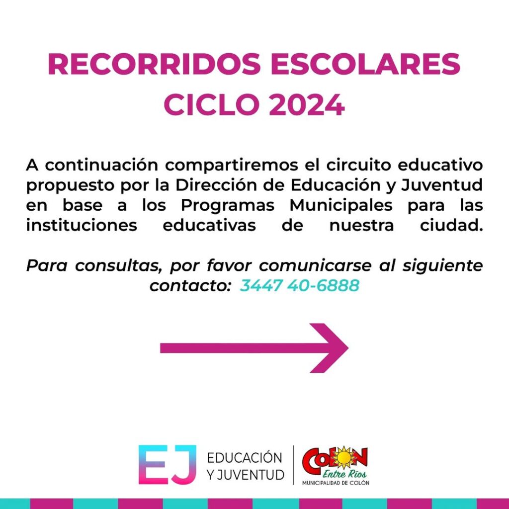 El municipio presenta los recorridos escolares del ciclo 2024