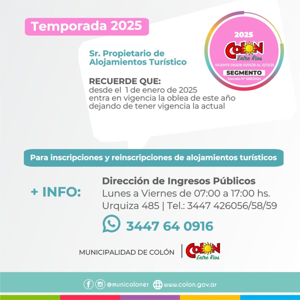 Renovación de Oblea Turística 2025: plazos y beneficios