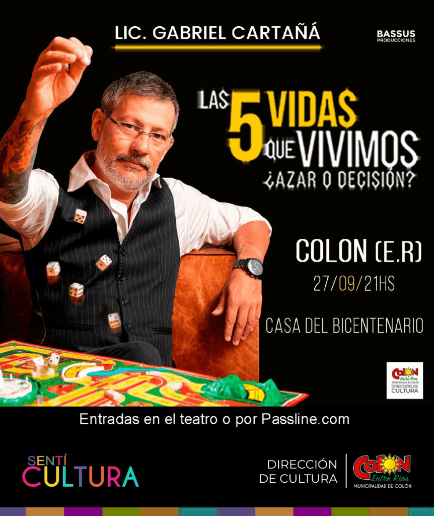 Gabriel Cartañá presenta “Las 5 vidas que vivimos” en la Casa del Bicentenario