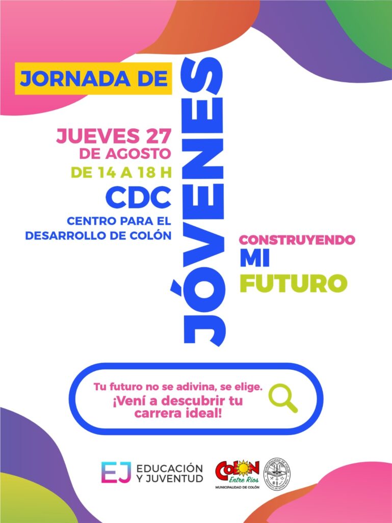 La Municipalidad de Colón invita a jóvenes a participar de la jornada “Construyendo mi Futuro”