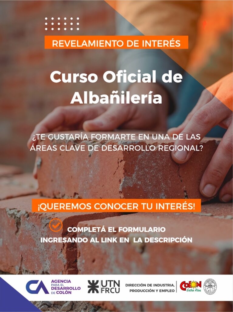 La Municipalidad releva el interés para dictar un Curso de Oficial de Albañilería